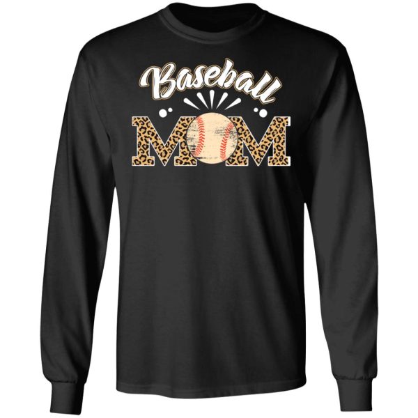 Baseball Mom Heart Leopard Printed Shirt Shirt Sweatshirt Hoodie Long Sleeve Tank