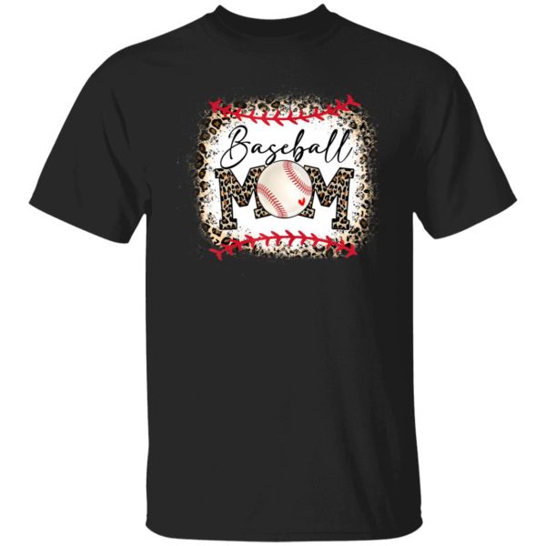 Baseball Mom Leopard Funny Softball Mom Shirt Shirt Sweatshirt Hoodie Long Sleeve Tank