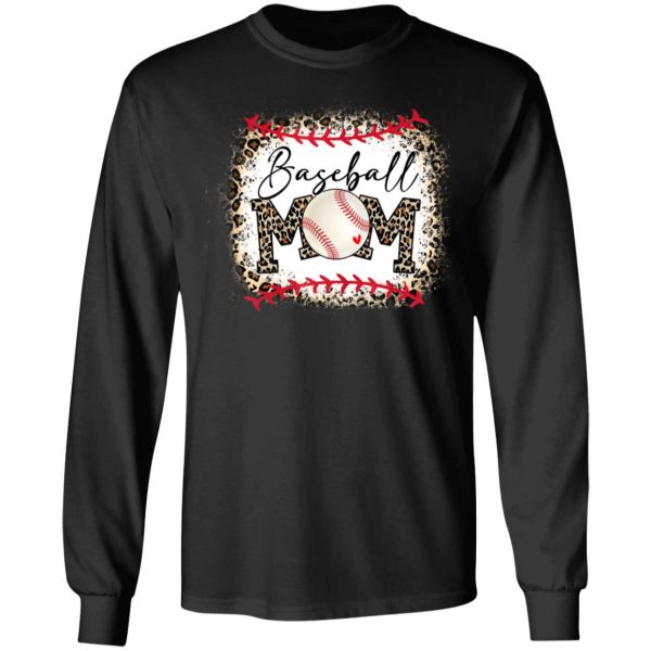 Baseball Mom Leopard Funny Softball Mom Shirt Shirt Sweatshirt Hoodie Long Sleeve Tank
