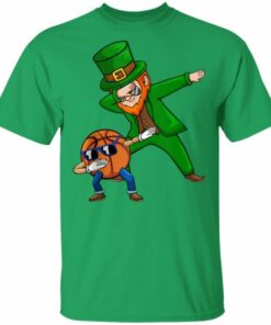Basketball Dabbing Leprechaun Saint Patricks Day Shirt Sweatshirt Hoodie Long Sleeve Tank TEERESS 1