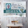 Because Someone We Love Is In Heaven Personalized Upload Photo Canvas Poster, Memories In Heaven Shirt Sweatshirt Hoodie Long Sleeve Tank