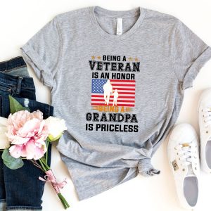 Being A Veteran Fathers Day Memorial Shirt 3