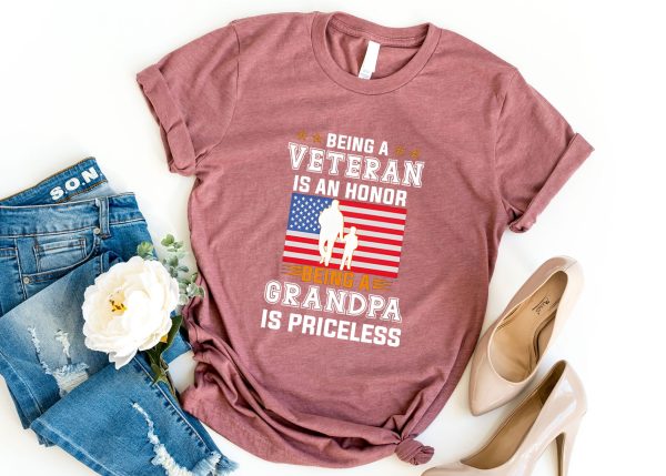 Being A Veteran Fathers Day Memorial Shirt