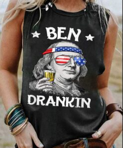 Ben Drankin 4th of July Funny Franklin Shirt Tank Top 1 Ben Drankin 4th of July Funny Franklin Shirt Tank Top 2
