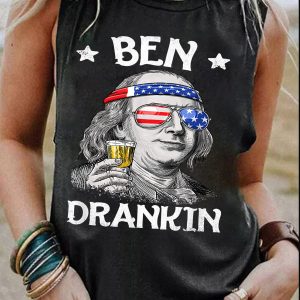 Ben Drankin 4th of July Funny Franklin Shirt Tank Top