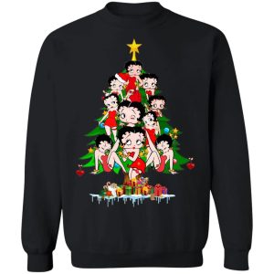 Betty Boop Christmas Tree Sweatshirt Shirt Sweatshirt Hoodie Long Sleeve Tank