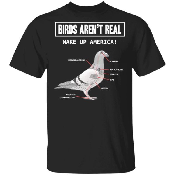 Birds Aren’t Real Make Up America Shirt Shirt Sweatshirt Hoodie Long Sleeve Tank