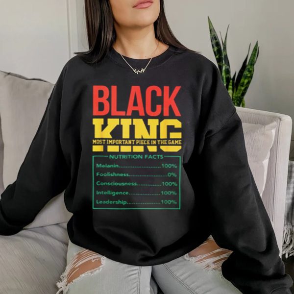 Black King Nutritional Facts African American Juneteenth T Shirt