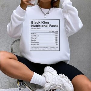 Black King Nutritional Facts African American Melanin Poppin Shirt 1