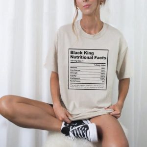 Black King Nutritional Facts African American Melanin Poppin Shirt 2