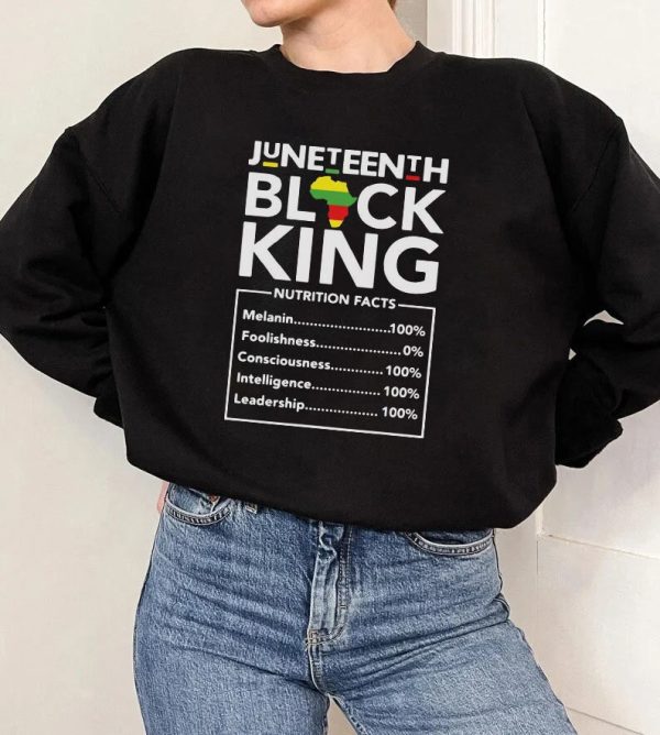 Black King Nutritional Facts Juneteenth African American T Shirt