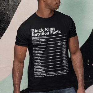 Black King Queen Nutritional Facts T Shirt