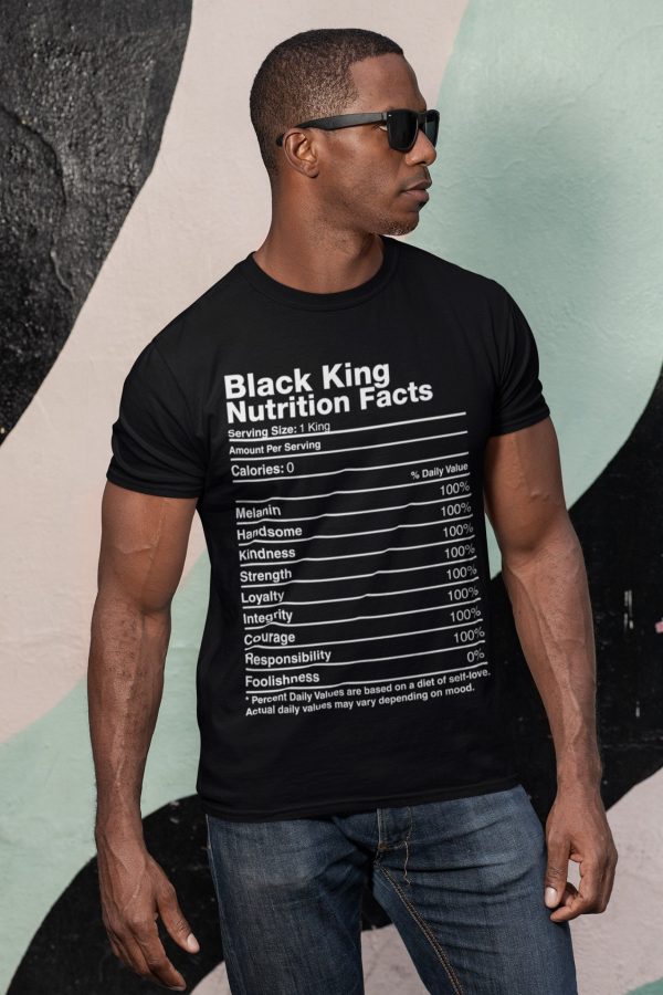 Black King Queen Nutritional Facts T Shirt