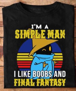 Black Mage A Simple Man Like Boobs And Final Fantasy Shirt 1
