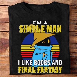 Black Mage A Simple Man Like Boobs And Final Fantasy Shirt 1