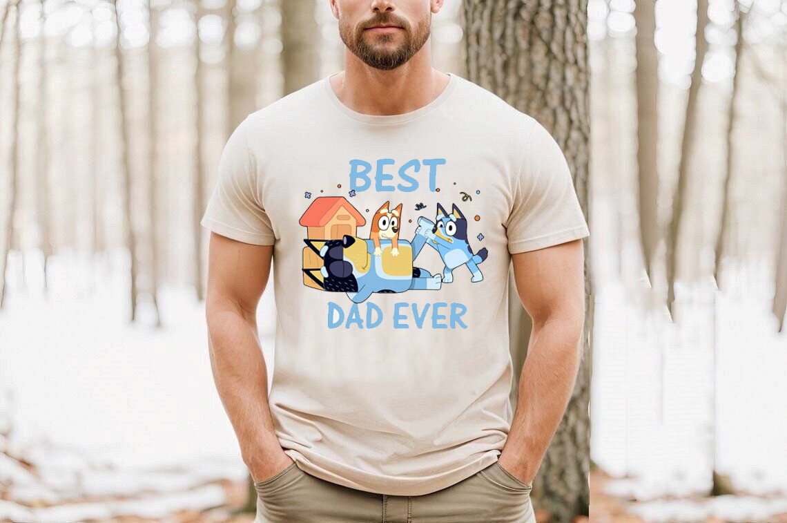 Bluey Best Dad Ever Birthday Bingo Shirt