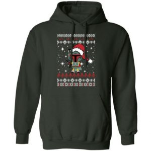 Boba Fett Santa Star Wars Christmas Ugly Sweater Shirt Sweatshirt Hoodie Long Sleeve Tank TEERESS 4