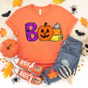 Boo Doodle Letters Halloween Party Hocus Pocus Shirt