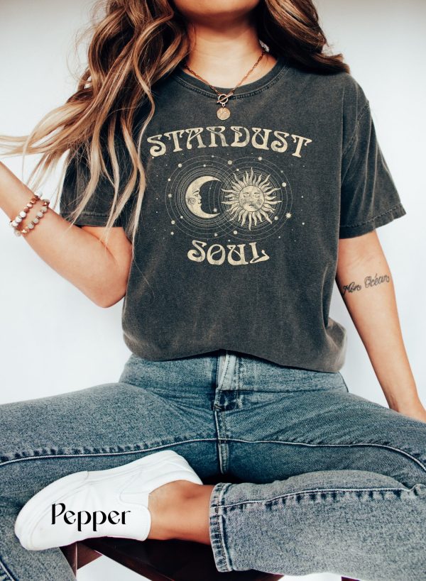 Celestial Stardust Soul Shirt Moon Graphic Vintage T