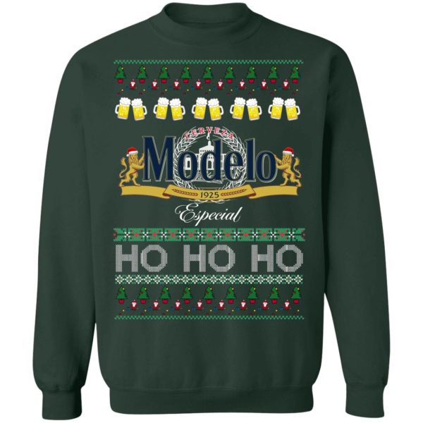 Cerveza Modelo Especial Beer Ho Ho Ho Ugly Christmas Sweater Shirt Sweatshirt Hoodie Long Sleeve Tank
