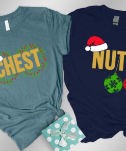 Chest Nuts Couples Christmas Holiday Family Matching Shirt Outfit Tee 1 Chest Nuts Couples Christmas Holiday Family Matching Shirt Outfit Tee 2
