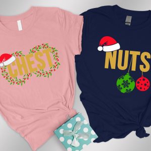 Chest Nuts Couples Christmas Holiday Family Matching Shirt Outfit Tee 4