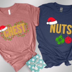 Chest Nuts Couples Christmas Holiday Family Matching Shirt Outfit Tee 6