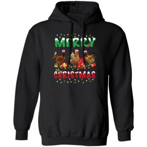 Chicken Christmas Fairy Lights Merry Xmas Shirt Sweatshirt Hoodie Long Sleeve Tank