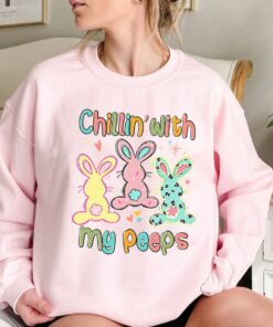 Chillin's With My Peeps Easter Family Matching Bunny Shirt 1 Chillins With My Peeps Easter Family Matching Bunny Shirt 2