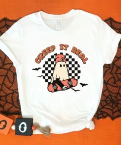 Creep It Real Halloween Boo Shirt Vintage Tee 4