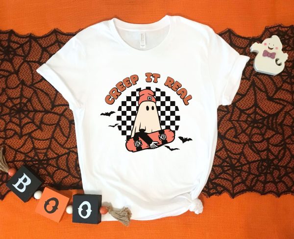 Creep It Real Halloween Boo Shirt Vintage Tee