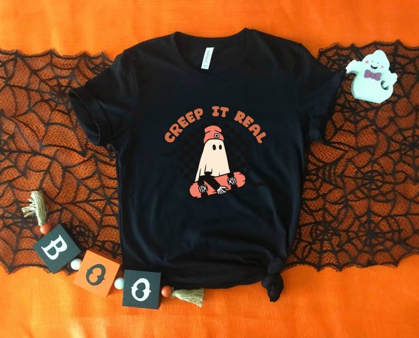 Creep It Real Halloween Boo Shirt Vintage Tee