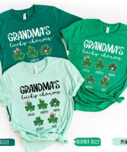 Custom Grandma's Lucky Charms St Patrick Day Shirt 3 Custom Grandmas Lucky Charms St Patrick Day Shirt 4