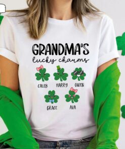 Custom Grandma's Lucky Charms St Patrick Day Shirt 6 Custom Grandmas Lucky Charms St Patrick Day Shirt 7