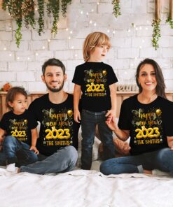 Custom Hello 2023 Family New Years T Shirt Tee 1 Custom Hello 2023 Family New Years T Shirt Tee 2