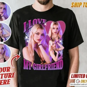 Custom I Love My Girlfriend Valentine Gift Anniversary Shirt