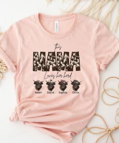 Custom Kids Name Mom Farmer Mama Mothers Day Shirt 1