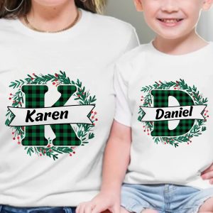 Custom Monogrammed Family Christmas Shirt Gifts 3