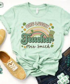 Custom One Lucky Teacher St Patricks Day Shirt 1