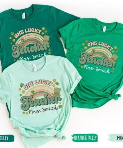 Custom One Lucky Teacher St Patricks Day Shirt 2