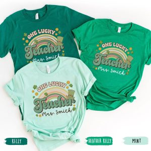 Custom One Lucky Teacher St Patricks Day Shirt