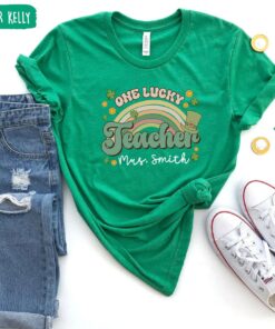 Custom One Lucky Teacher St Patricks Day Shirt 3