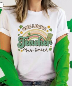 Custom One Lucky Teacher St Patricks Day Shirt 5