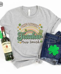 Custom One Lucky Teacher St Patricks Day Shirt 6