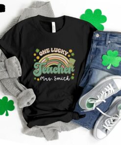 Custom One Lucky Teacher St Patricks Day Shirt 8