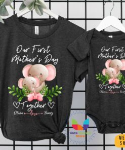 Custom Our First Mothers Day Matching Mommy And Me Shirt 1