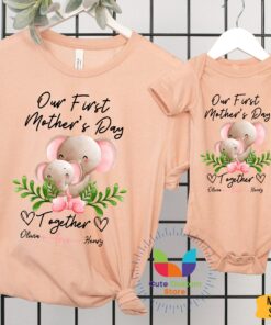 Custom Our First Mothers Day Matching Mommy And Me Shirt 2