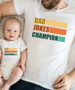 Daddy Dad Jokes Champion Matching Happy Fathers Day Shirt 1