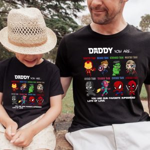 Daddy You Are Smarter Hero Squad Marvel Dad Shirt