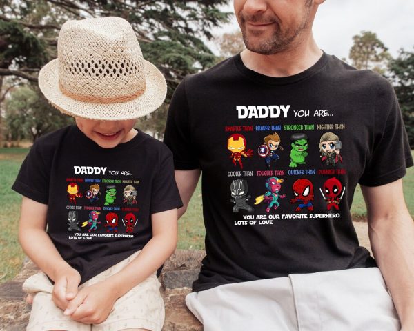 Daddy You Are Smarter Hero Squad Marvel Dad Shirt